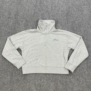 Prince Pickleball Sweatshirt Womens Large Gray 1/4 Zip Mock Neck Pullover Logo